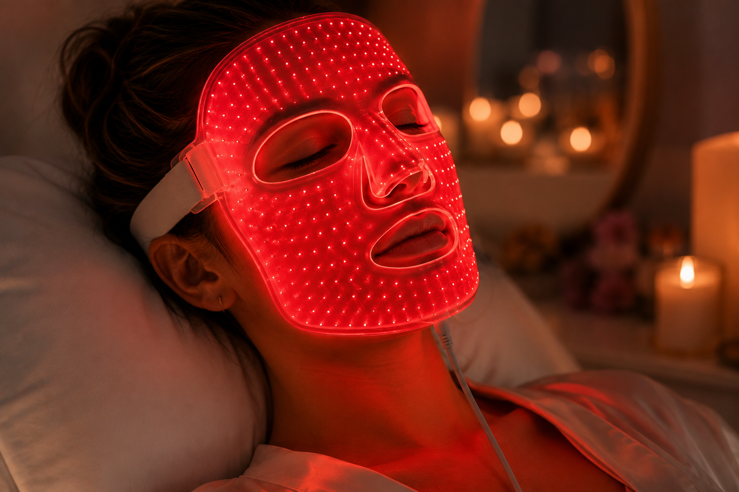 4-Color LED Light Therapy Face Mask | Red, Blue, Infrared & Green Light