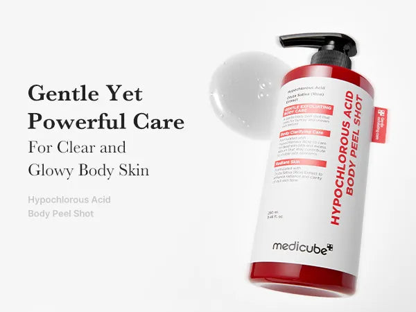 Hypochlorous acid body peel shot