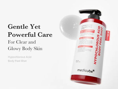 Hypochlorous acid body peel shot