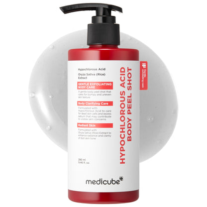 Hypochlorous acid body peel shot